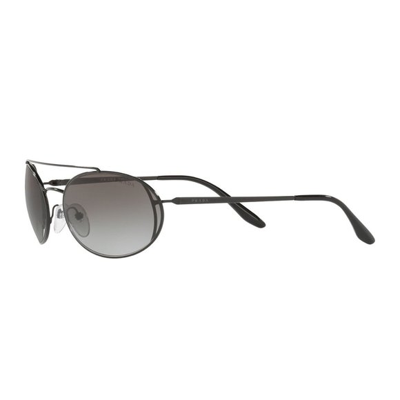 ?HP?Prada 61mm Blk Grey Gradient Oval Sunglasses main image 4